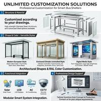 Parada de Autobús Prefabricada con Sistema de Aire Acondicionado, Sillas de Espera, Máquina Expendedora, Software de Gestión y Baño Público Incluido