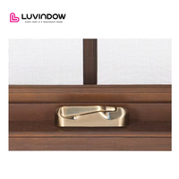 Ventanas Abatibles de Aluminio Revestidas de Madera de Roble Californiano Americano con Manivela y Nuevo Diseño