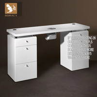 Table de manucure Bomacy moderne avec collecteur de poussière et ventilation, table en verre de luxe pour salon