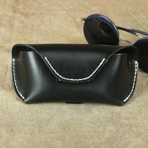 Ando Bag Genuine Cowhide Leather Sunglasses Case Vintage Magnetic Closure <b>Eyeglass</b> <b>Holder</b> with Belt Loop - Product Image 2