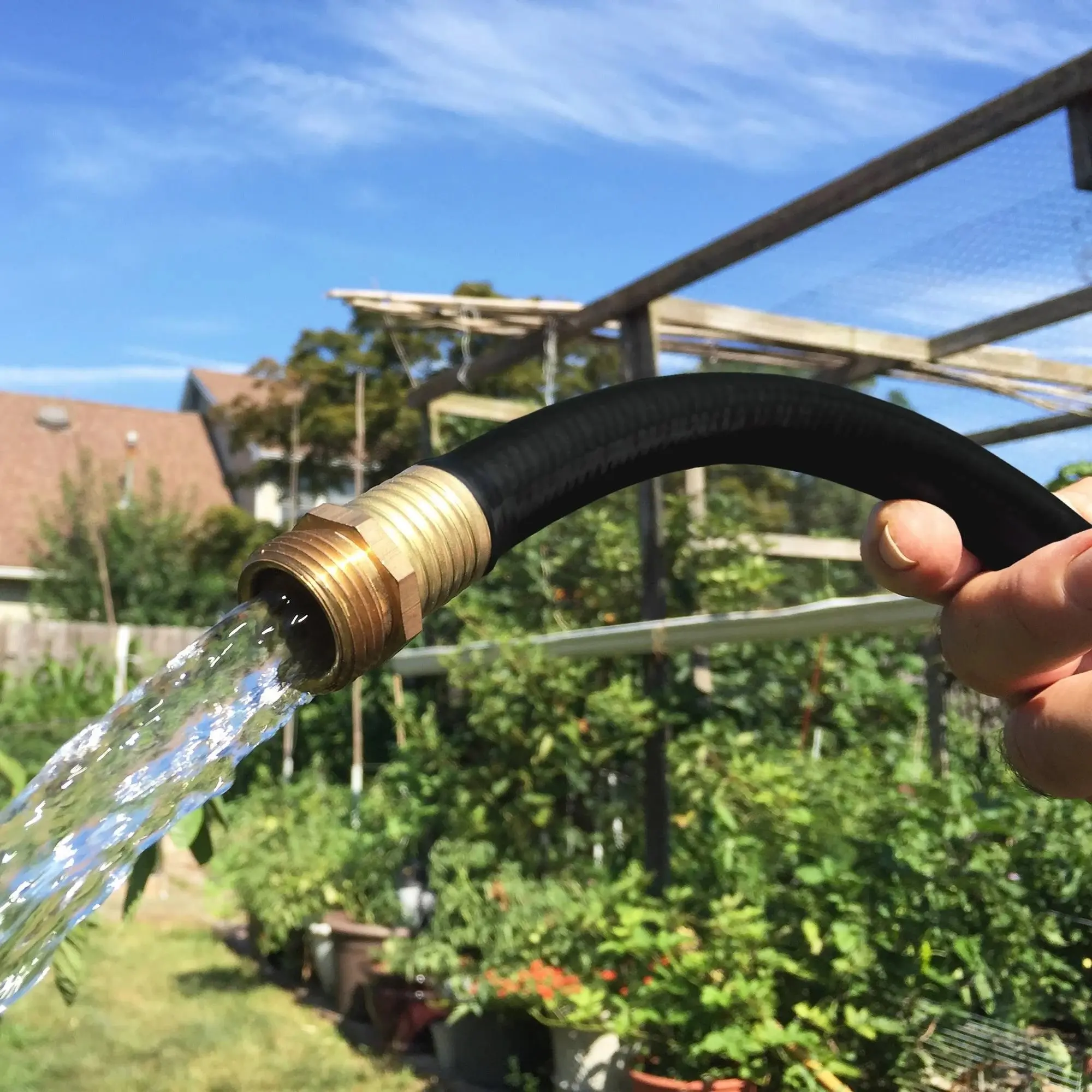 गार्डन को पानी देने के लिए लैनबूम अनुकूलित घर्षण प्रतिरोधी नो किंक ब्रेडेड ईपीडीएम नली