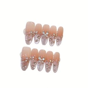 Ongles en gel acrylique souple transparents 140 pièces, forme carrée française, formes artificielles sandwich double avec moule supérieur et moule inférieur - Product Image 1
