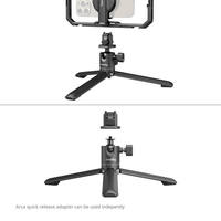 Kit vidéo tout-en-un en alliage d'aluminium pour smartphone avec éclairage audio, alimentation rapide et dégagement rapide – Édition professionnelle
