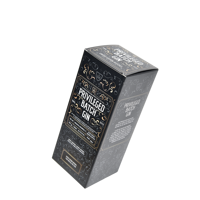 Boîte à parfum ambiant avec fenêtre personnalisée Boîte à bouteilles Motif de texture élégante Imprimé Noir Meilleure vente Prix bon marché