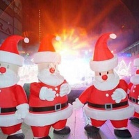 Déguisements gonflables de Noël en fourrure, style dessin animé/anime, Père Noël, Bonhomme de neige, Cerf, Renne, Accessoires de défilé, Mascotte amusante