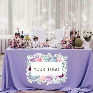 Funda de Mesa Rectangular Ajustable de Spandex de 6 pies, Antiarrugas, Portátil, de Poliéster Elástico para Eventos, Bodas y Fiestas, con Impresión Personalizada - Product Image 1