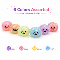 Cadeaux de fête d'Halloween pour filles et enfants : Boîte mystère surprise, Jouet sensoriel anti-stress Fidget Squishy en forme de boulette vapeur, citrouille et œil