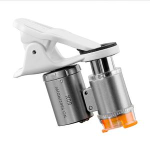 携帯電話クリップ顕微鏡<span class=keywords><strong>60</strong></span>倍の冷温光アンティーク識別2LED1UVライト - Product Image 2