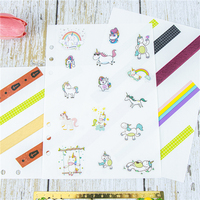40 feuilles de papier de transfert A4/A5/A6/A7/A8, recharge pour classeur à 6/5 anneaux, pages vierges réutilisables pour planificateur, pour collection et rangement d'autocollants