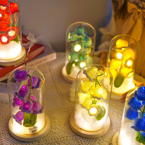 Fait à la main enchanté LED lumières verre dôme éternel tissé fleur fête des mères noë<span class=keywords><strong>l</strong></span> dos école chinois nouvel an cadeaux pour - Product Image 1
