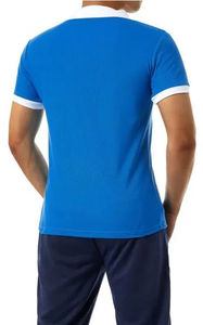 Polo de manga corta de color de contraste con semi-cremallera Polo de hombre de moda transpirable personalizado con cremallera - Product Image 6