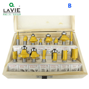 Lavie Milling Cutter Set 8 Handle 15 Piece Tungsten Carbide Woodworking <b>Edge</b> Finishing Cutter For Cnc Machining Center - Product Image 4