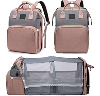 Sac à dos pour couches avec station de change 25L, sac multifonctionnel pour bébé, 12 poches, port USB, poches isothermes pour maman et papa