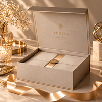 Boîte cadeau rigide avec logo personnalisé, logo estampé à chaud, emballage de marque haut de gamme pour cadeaux d'entreprise, cosmétiques, bijoux, accessoires