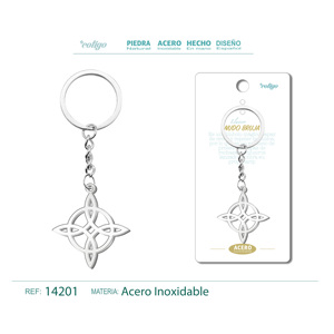 Ciondoli e Charm in Acciaio Nodo della Strega Cotigo, Elegante Portachiavi Modello 14201 Made in China - Product Image 1