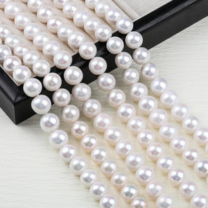สร้อยคอมุกน้ำจืดทำมือ ขนาด 12-13 มม. ลูกปัดเอดิสัน วัสดุ DIY แสงสว่างดี มีตำหนิเล็กน้อย ขายส่ง - Product Image 2