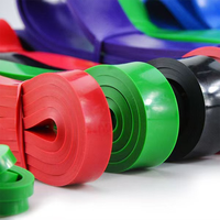 Bandas de estiramiento para ejercicio al por mayor, bandas de resistencia TPE para entrenamiento al aire libre y gimnasio con logotipo personalizado