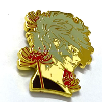 Broche en métal plaqué or avec logo personnalisé, motif nature, épingles de revers en émail dur à paillettes, dessin animé personnalisé, vente en gros