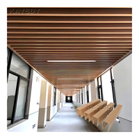 Panneau de plafond linéaire moderne en aluminium à lamelles, design de faux plafond pour centre commercial, restaurant, hall, hôtel, profilés métalliques suspendus