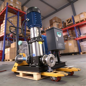 Grundfos Vertical Booster <b>Pump</b> 1 Hp Single Phase <b>Electric</b> Centrifugal <b>Water</b> Supply System With Pressure Tank - Product Image 4