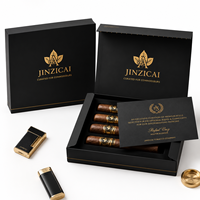 Boîtes à cigares en bois personnalisées de luxe, emballage rigide en carton premium avec logo, estampage à chaud doré, gaufrage et vernis UV sélectif