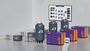 Moteur à vis à double étage CE certifié NXS-355V 355/475, vente directe usine pour usage industriel 220V/380V, compatible PLC - Product Image 5