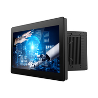KONGXIAN-Monitor industrial capacitivo de 32 pulgadas IP65, resistente al agua, sin ventilador, marco abierto, panel industrial