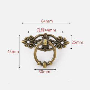 Furniture Handle Ring Zinc Alloy Antique Bronze Red Bronze Gold <b>Black</b> Traditional Cabinet Drawer Pull Durable - Product Image 2