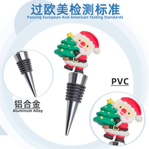 Christmas Wine <b>Stoppers</b> Santa Claus Snowman Plastic Bottle <b>Stopper</b> Set For Holiday Decor - Product Image 5