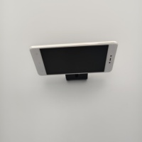 Support de téléphone portable en acrylique noir en forme de taille, support de smartphone de bureau pour comptoir de vente au détail, bureau et maison