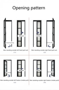 Porta in <span class=keywords><strong>Alluminio</strong></span> Serie 120 Stile Retrò, Porta per Patio e Balcone a Doppio Vetro con Isolamento Termico - Product Image 3