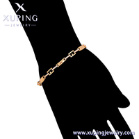 X000441729 Pulsera de Moda Xuping Jewelry, Brazalete Elegante y Sencillo en Color Oro de 18K, con Encanto Romántico para Mujer