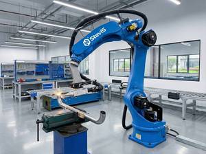 Système de découpe <span class=keywords><strong>laser</strong></span> fibre industriel 1000W 2000W avec bras robotique 3D, machine automatique de haute précision pour supports métalliques AI LAS - Product Image 6