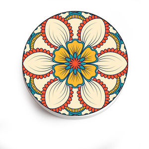 แผ่นรองแก้วเซรามิกฝูเจี้ยน ขนาด 10.3 ซม. ทรงกลม ซึมซับน้ำได้ดี สำหรับโต๊ะน้ำชาและโต๊ะอาหาร ลายการ์ตูน - Product Image 4