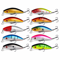 Leurre imprimé submersible type Minnow pour eau douce, longue portée, imitation de poisson vivant, 7cm 7.9g, hameçons inclus, pour Poisson mandarin, Brochet, Truite, réaliste et biomimétique
