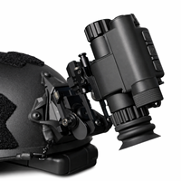 Monoculaire de vision nocturne compatible avec casque de style PVS-14, F1.05 18um, zoom 2x 4x, WiFi intégré, UVQ G14 800x600, 100 FPS, 10 niveaux