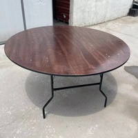 Table Ronde Pliante en Bois pour Restaurant, Mariage, Événement, Banquet - Vente en Gros de Tables à Manger en Contreplaqué