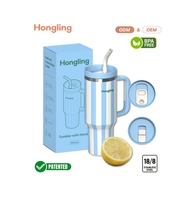 Gobelet en acier inoxydable de voyage extérieur portable Hong Ling 1200ml avec poignée idéal pour les boissons chaudes et froides