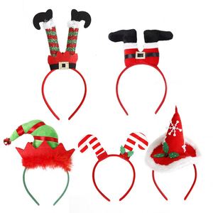 Serre-tête de Noël Père Noël Bonhomme de neige, bandeaux rouges pour femmes, accessoires de coiffure de Noël - Product Image 5