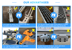 Fabrik günstigen Preis pneumatische 5 Reihen Loch Auto Karosserie Rahmen Reparatur Bank Tisch - Product Image 2