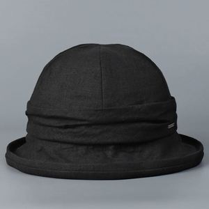Sombrero de Pescador de Lino de Alta Calidad para Mujer, Estilo Japonés, Plegable, Tipo Bucket - Product Image 6