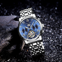 Montre de luxe pour homme de haute qualité, mouvement mécanique, acier inoxydable, montres-bracelets, étanche 3ATM, Reloj