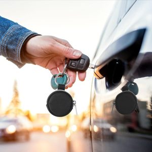 Mini porte-clés avec pochette de rangement, porte-monnaie circulaire, organiseur de bijoux, étui à bagues, pochette à cosmétiques <span class=keywords><strong>en</strong></span> cuir PU, accessoire pour clés de voiture - Product Image 5