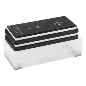XINZUO Nuevo diseño Base de vidrio Piedra de afilar #1000/5000 Cuchillo de corindón blanco Juego de piedra de afilar con caja multiusos - Product Image 1