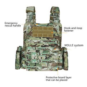 Camouflage Tactical <b>Vest</b> Plate Carrier Polyester Training <b>Vest</b> Adjustable <b>Utility</b> OEM ODM Customization by Source Factory - Product Image 3