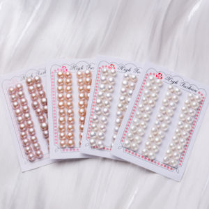 Hạt ngọc trai nước ngọt tự nhiên màu trắng hồng cam 4A+ độ sáng cao, hoàn hảo để làm đồ trang sức tự chế, ngọc trai Mabe - Product Image 1