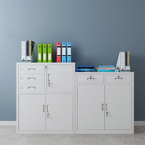 Archivador de Oficina con Cajones, 3 Niveles, Tipo Vertical Resistente, Diseño Rectangular de Empuje y Tracción WJG - Product Image 2