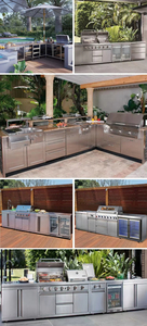 <span class=keywords><strong>Cocinas</strong></span> Modulares <span class=keywords><strong>de</strong></span> Exterior <span class=keywords><strong>con</strong></span> Parrilla Barbacoa Tipo Huevo en Gabinete Moderno <span class=keywords><strong>de</strong></span> <span class=keywords><strong>Aluminio</strong></span> Negro para Jardín y Camping <span class=keywords><strong>de</strong></span> Foshan - Product Image 2