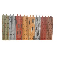 Panneau mural en faux briques PU, léger, mince, imperméable, briques rétro rouges et grises, briques cultivées 3D, accent mural, extérieur de villa