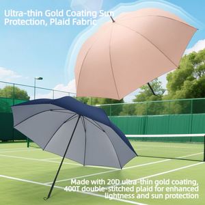 Parapluie à long manche en fibre de carbone ultra-légère avec logo personnalisé, 175g, revêtement doré, tissu 30D, pour cadeau d'affaires ou de voyage - Product Image 4